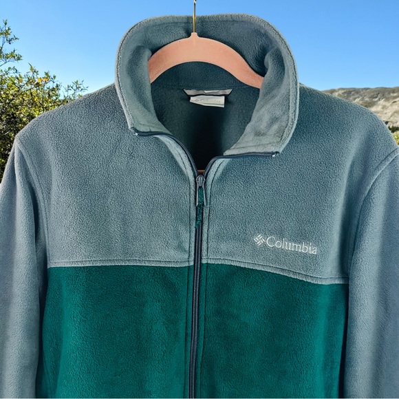 Men’s Columbia Sportswear Company Green and Gray Super Soft Fleece M - Picture 2 of 7